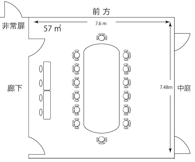 会議室Aレイアウト例